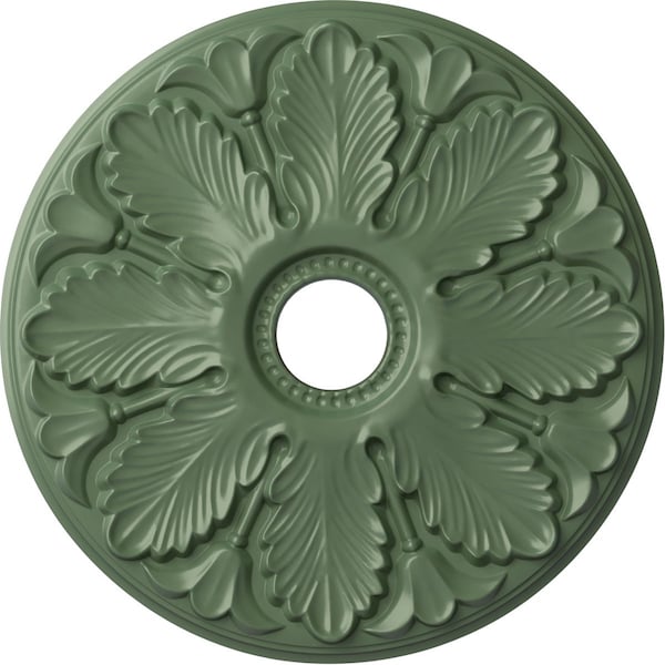 Ekena Millwork Milan Ceiling Medallion (Fits Canopies up to 4 5/8"), 24 1/2"OD x 3 1/2"ID x 1"P, Athenian Green CM24MIAGF - main